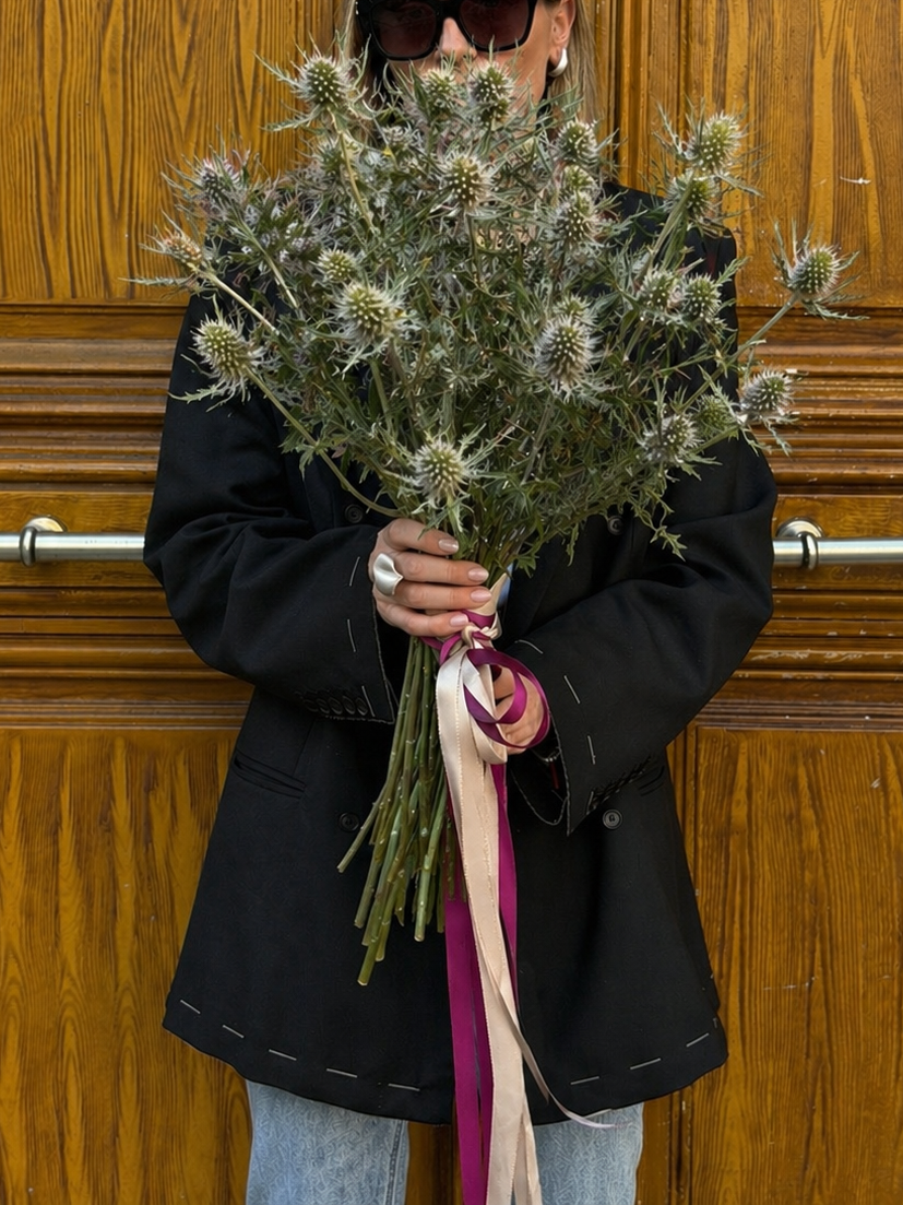 XL blue thistle bouquet