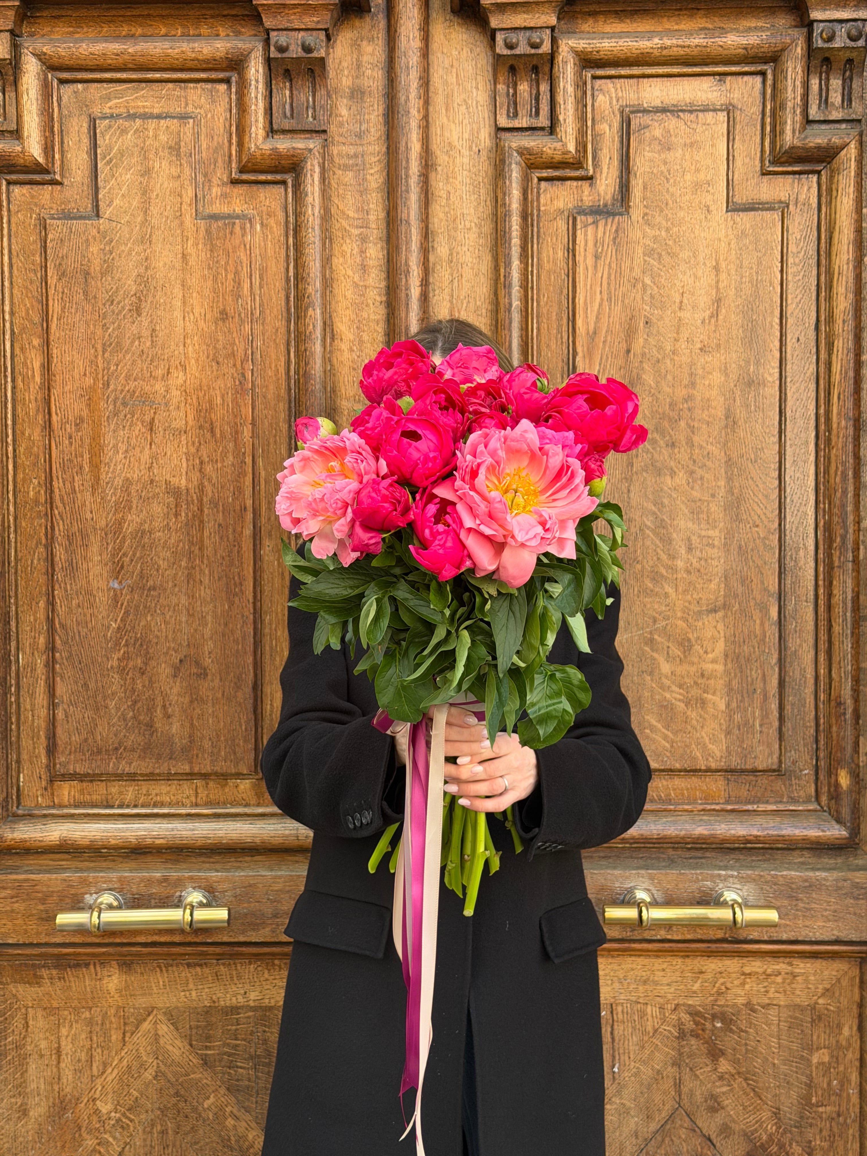 Bouquet of pink peonies